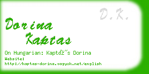 dorina kaptas business card